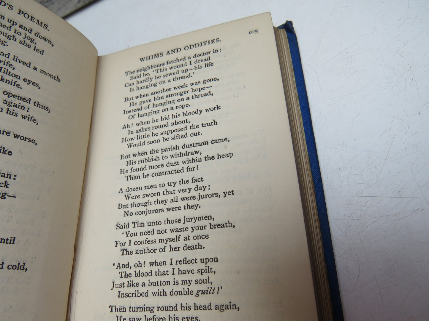 Poems of Thomas Hood, Volume I, 1881, Antique Miniature Poetry Book