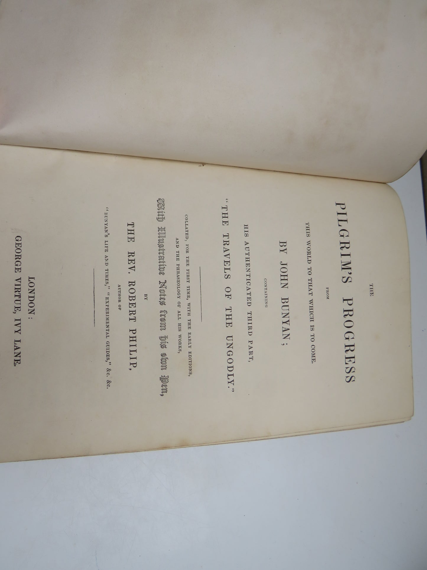 The Pilgrim's Progress From This World To That Which Is To Come By John Bunyan