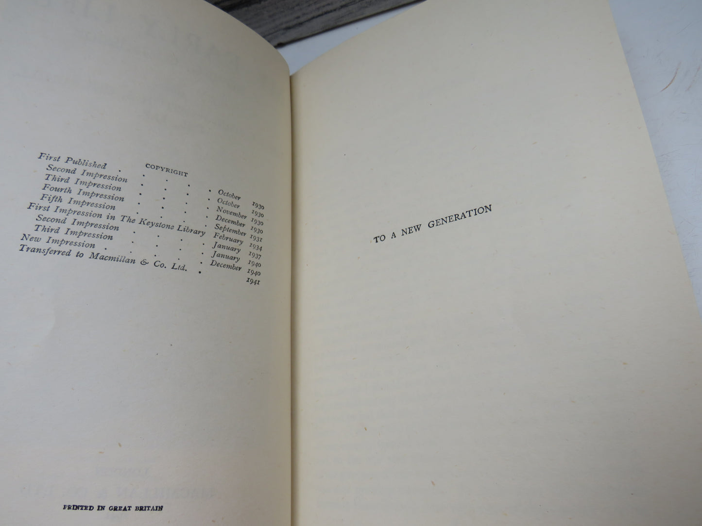 My Early Life, A Roving Commission by The RT. Hon. Winston S. Churchill, 1941