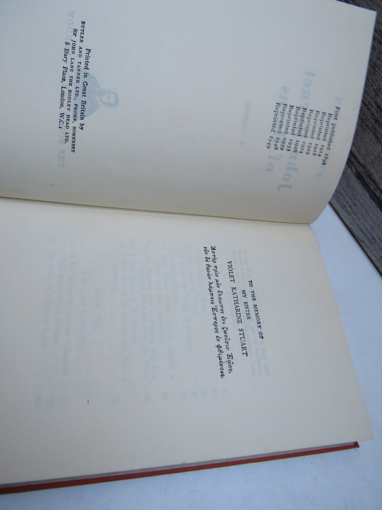 John Burnet of Barns a Romance By John Buchan 1949