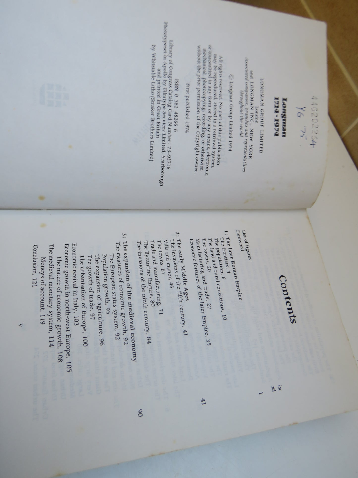 An Economic History of Medieval Europe By N. J. G. Pounds 1974