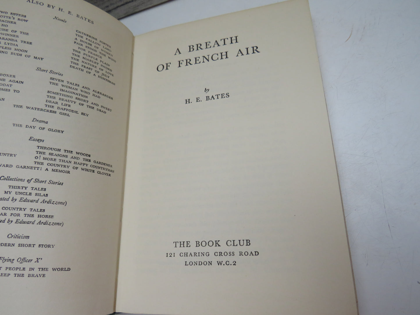 A Breath of French Air by H. E. Bates, 1959