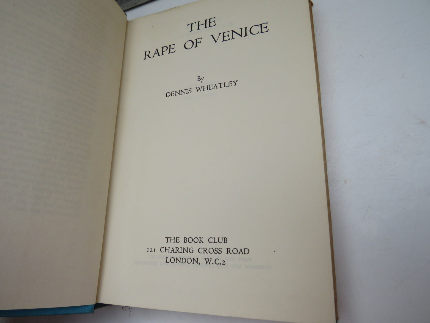 The Rape of Venice by Dennis Wheatley, 1959