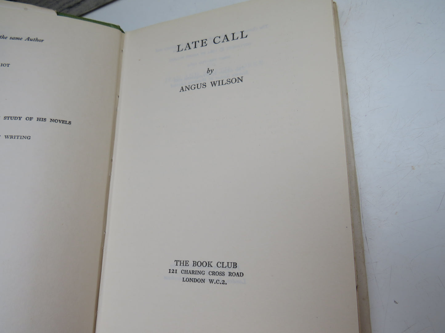 Late Call by Angus Wilson, 1964, Vintage Novel