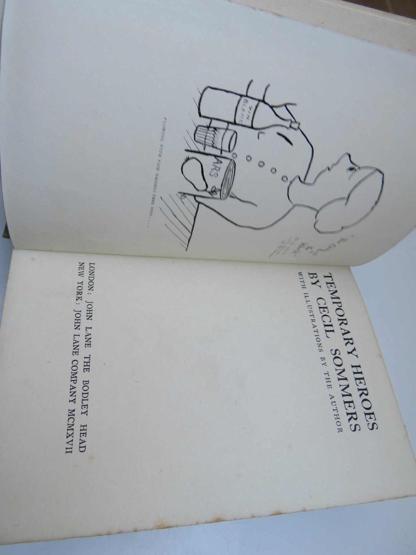 Temporary Heroes By Cecil Sommers With Illustrations By The Author 1917