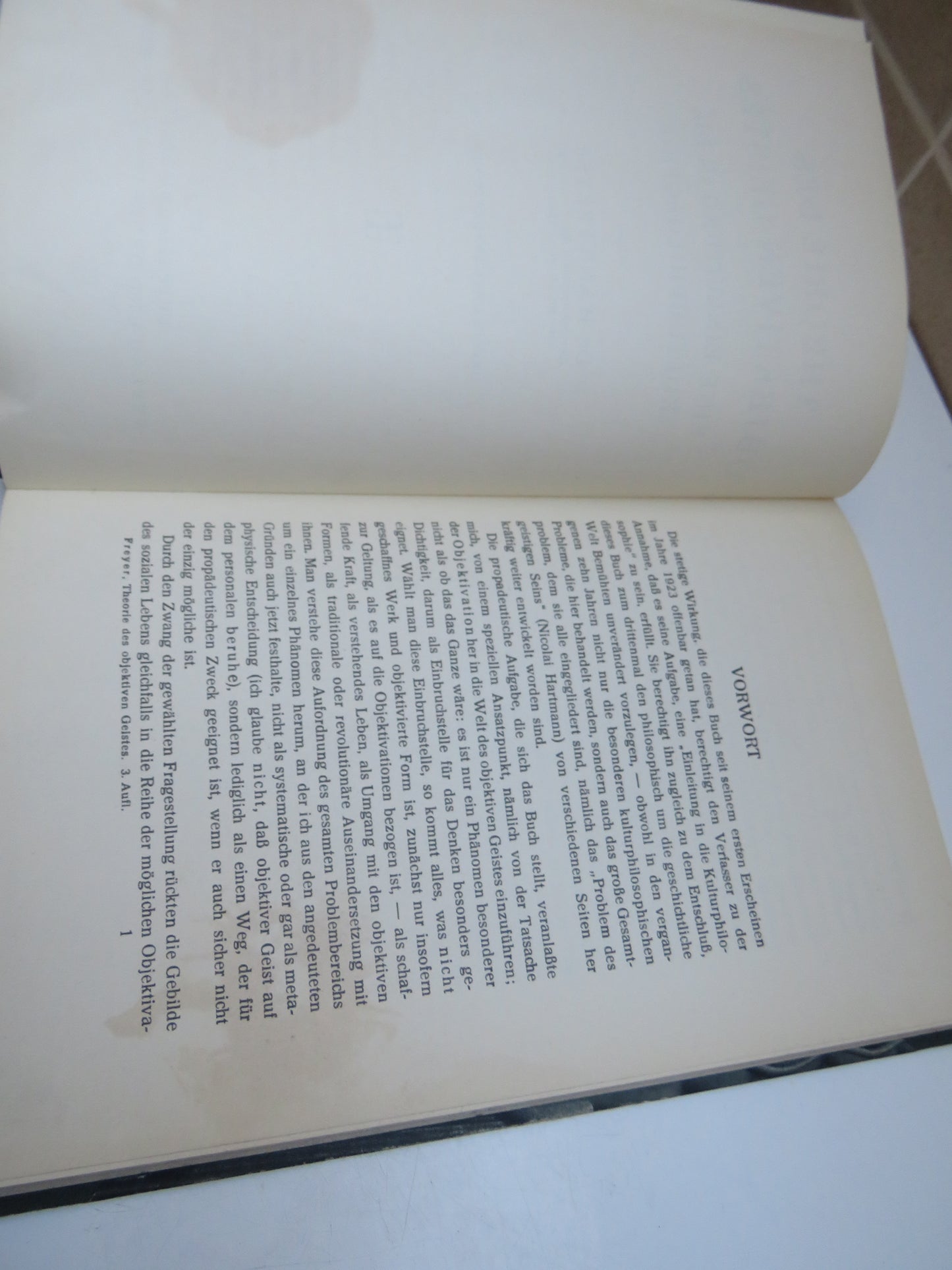 Theorie Des Objektiven Geistes Eine Einleitung In Die Kulturphilosophie Von Dr Hans Freyer 1934