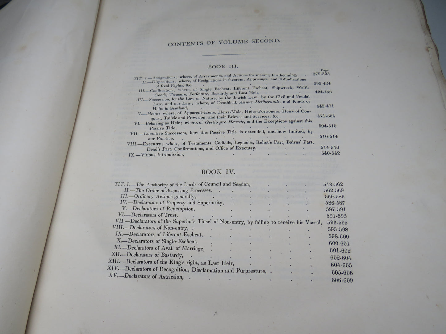 The Institutions Of The Law of Scotland Deduced From Its Originals, and Collated With The Civil, Canon and Feudal Laws and With The Customs of Neighbouring Nations By James Viscount of Stair Vol II 1832