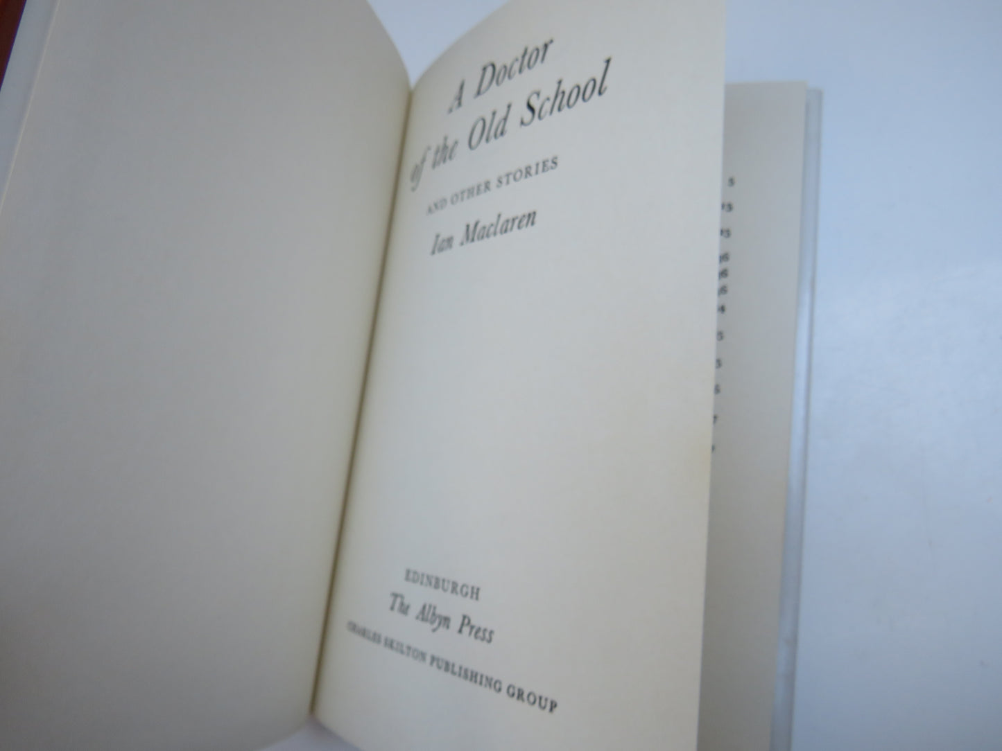 A Doctor Of The Old School And Other Stories By Ian Maclaren 1977