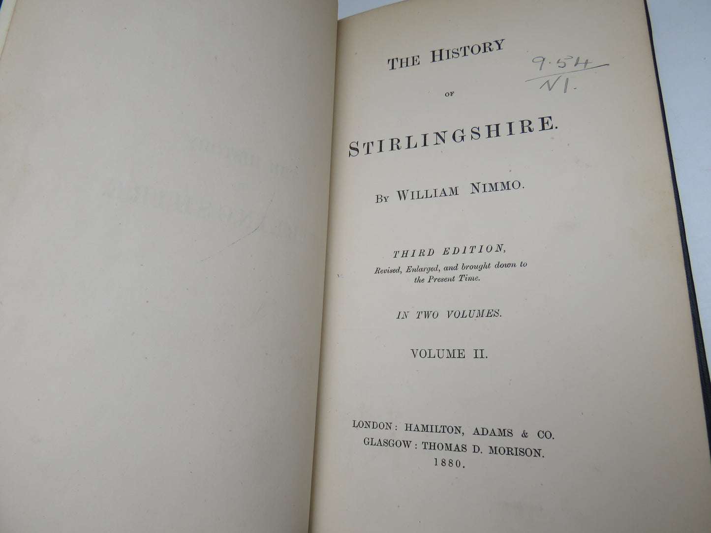 The History of Stirlingshire By William Nimmo 2 Vols 1880
