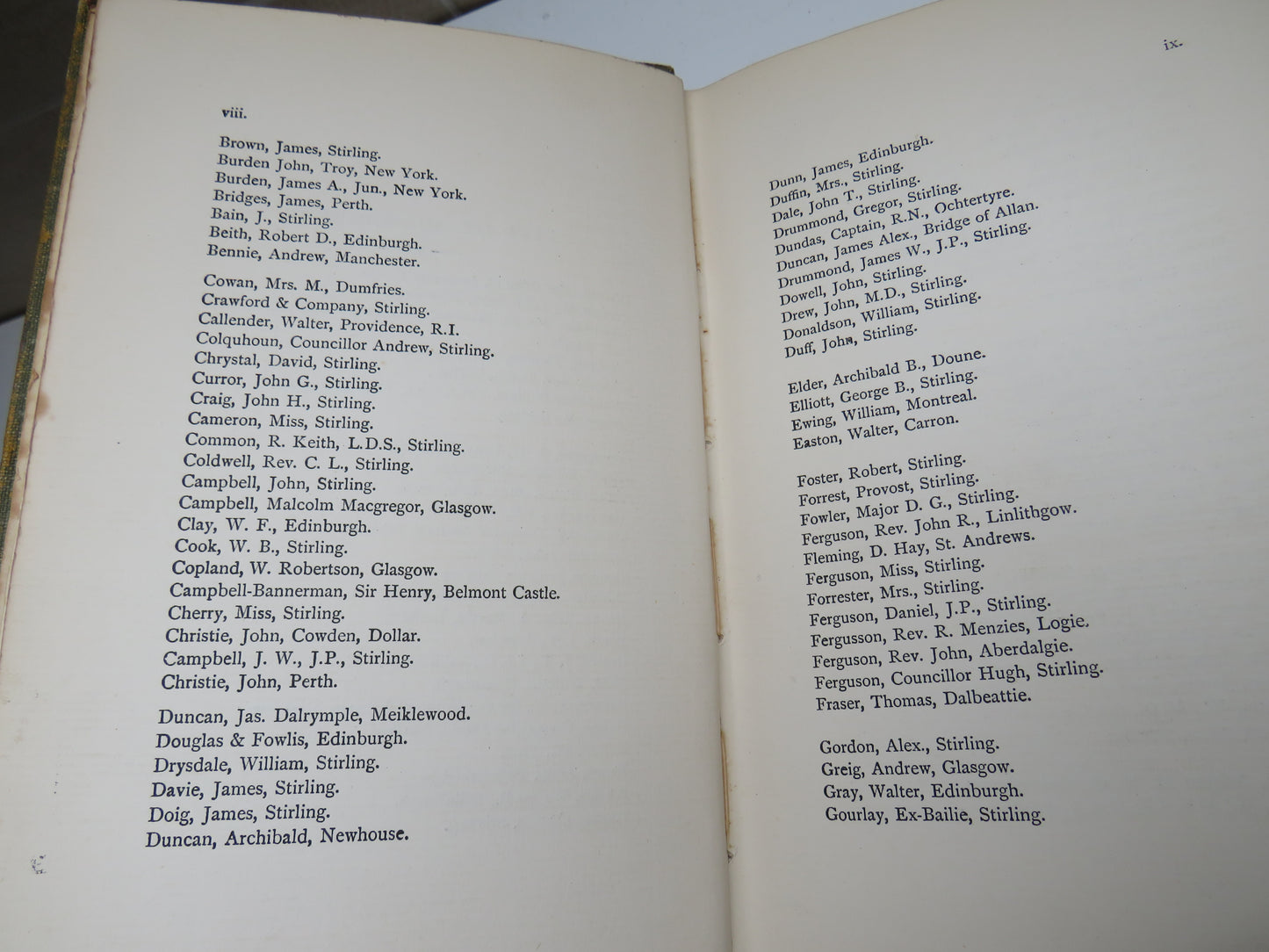 Landmarks of Old Stirling By James Ronald 1899