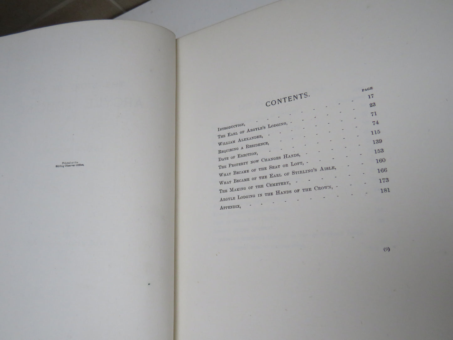 The Story of the Argyle Lodging By James Ronald 1906.