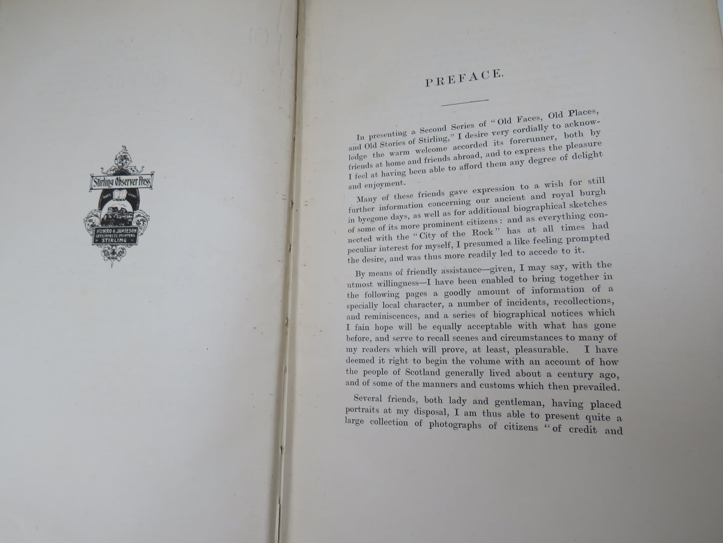 Old Faces, Old Places and Old Stories of Stirling Second Series By William Drysdale 1899