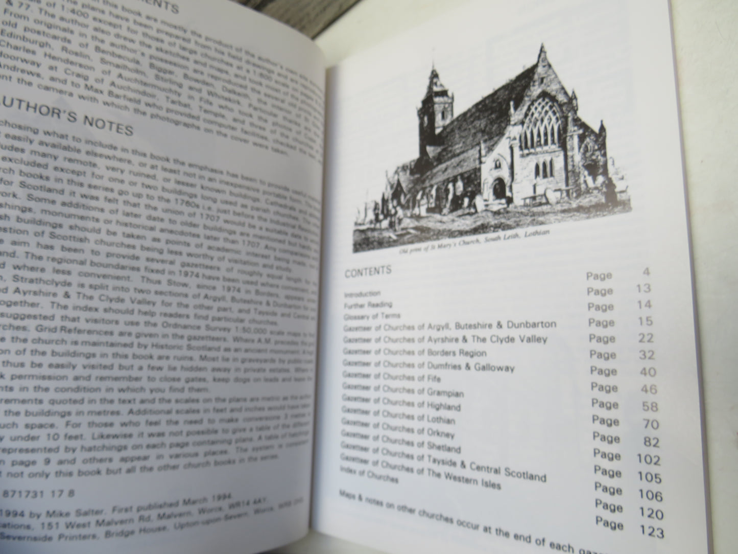 The Old Parish Churches of Scotland By Mike Salter 1994