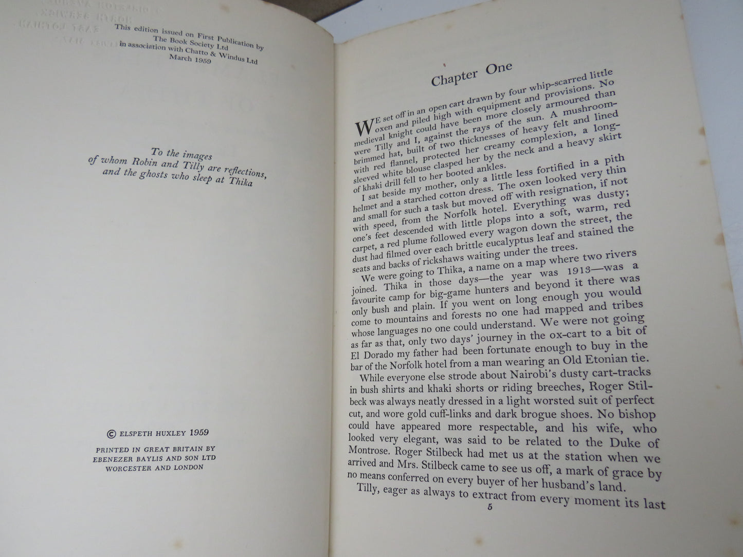 The Flame Trees Of Thika Memories of an African Childhood By Elspeth Huxley 1959