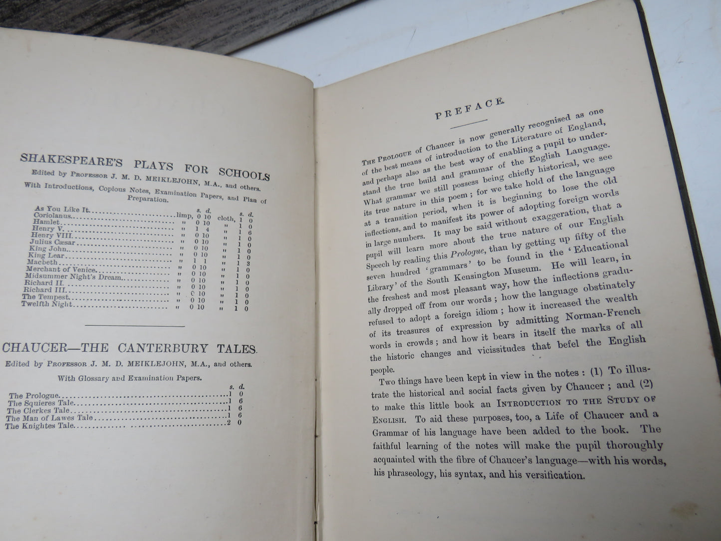 Chaucer The Prologue To The Canterbury Tales By J. M. D. Meiklejohn 1902