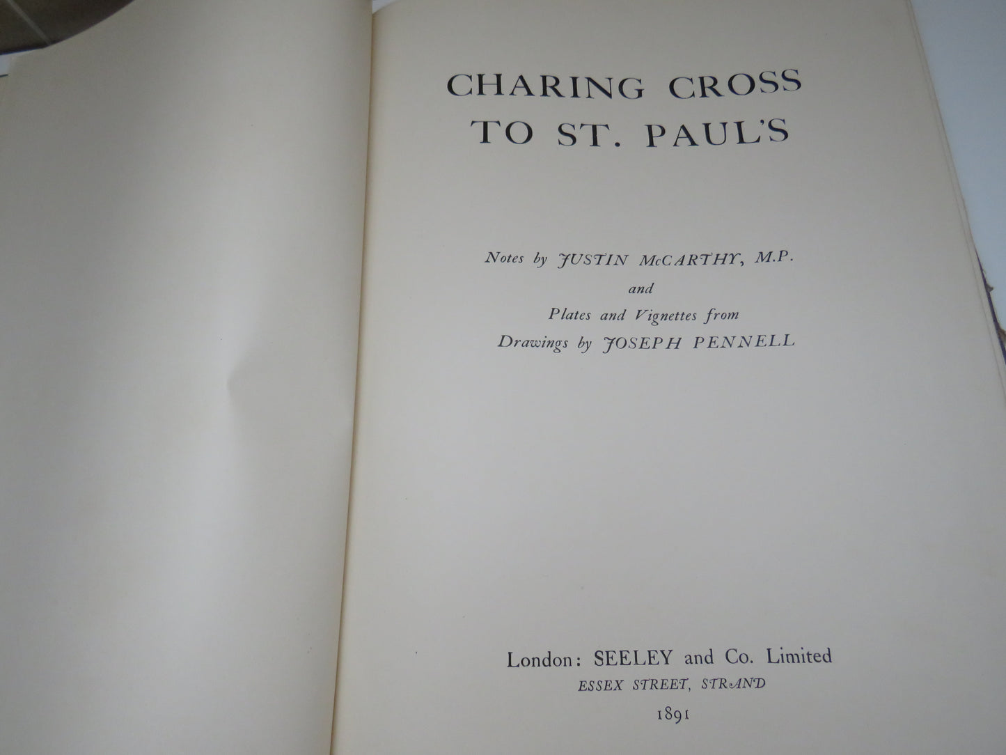 Charing Cross to St. Pauls, Justin McCarthy & Joseph Pennell, 1891