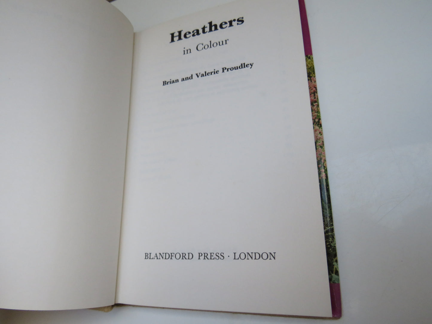 Heathers in Colour by Brian and Valerie Proudley, 1974