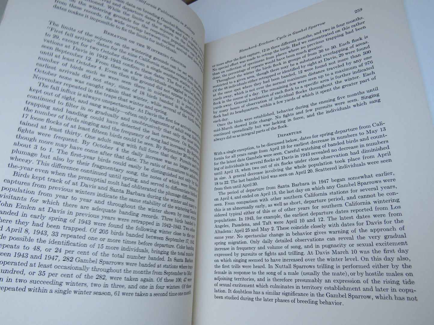 The Cycle In The Gambel Sparrow By Barbara D. Blanchard and Mary M. Erickson 1949