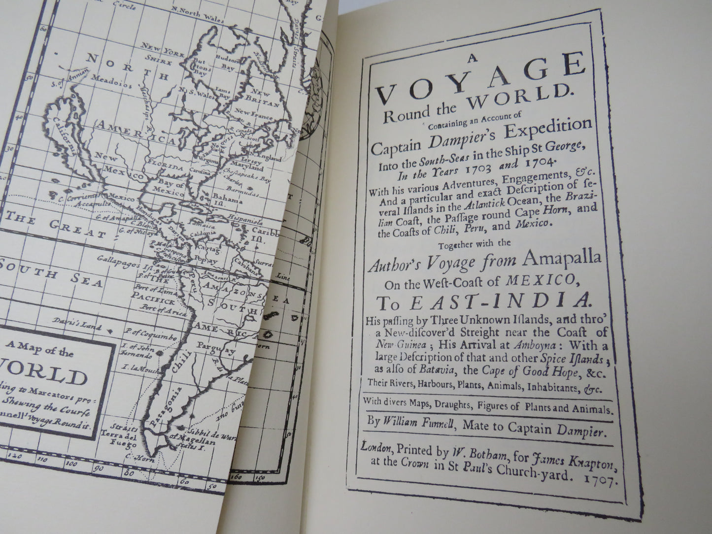A Voyage Round the World Containing an Account of Captain Dampier's Expedition into the South-Seas in the Ship St. George in the Years 1703 and 1704 by William Funnell 1969