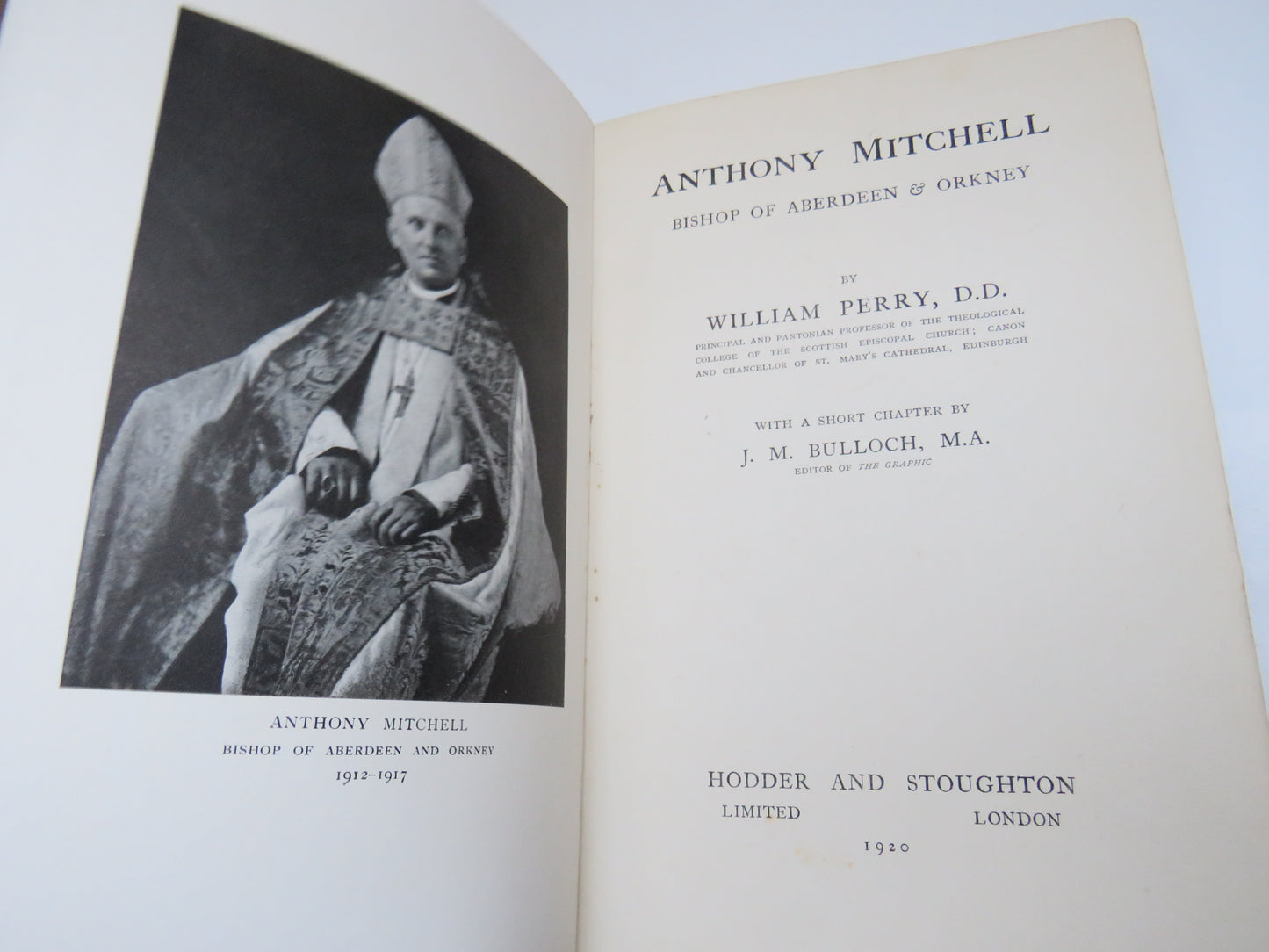 Anthony Mitchell Bishop of Aberdeen & Orkney By William Perry 1920