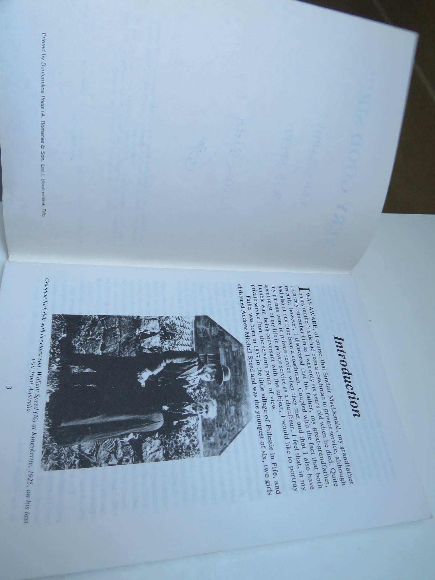 "Very Good Sir!" A Biography By W. S. Speed Author Signed