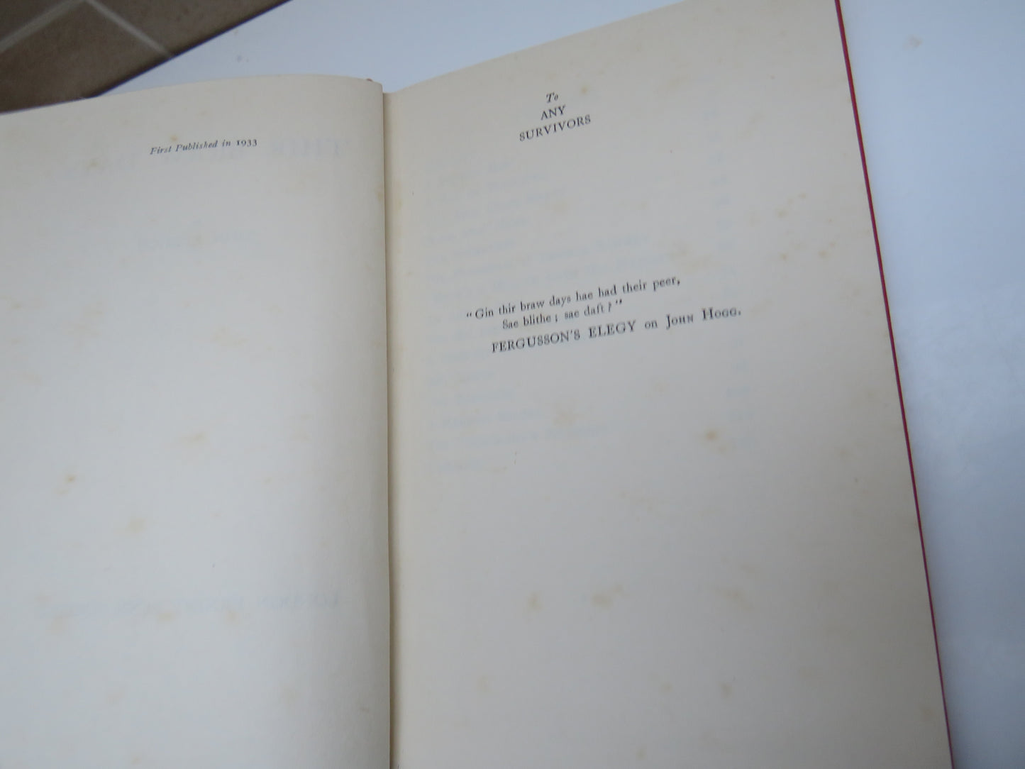 Thir Braw Days By John Ressich 1933 1st Edition