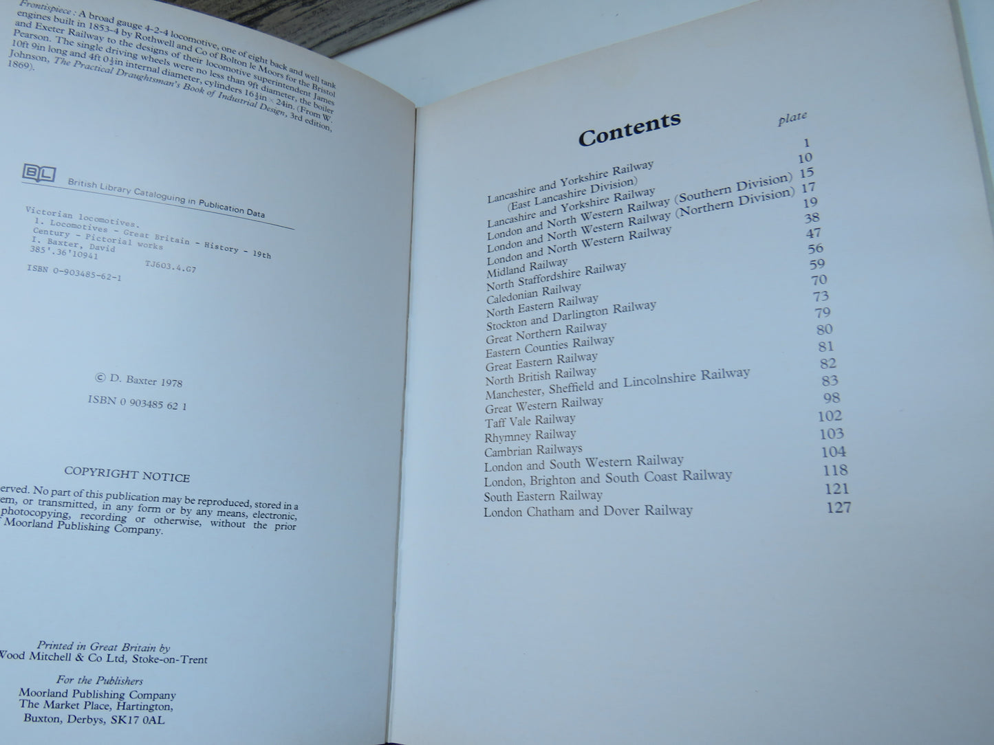 Victorian Locomotives By D. Baxter 1978