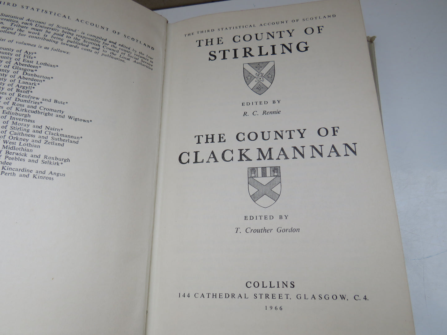 The County of Stirling Edited By R. C. Rennie The County of Clackmannan Edited by T. Crouther Gordon 1966