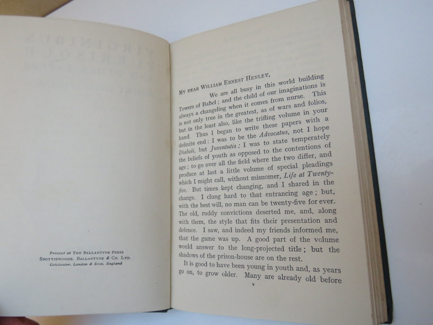 Virginibus Puerisque And Other Papers By Robert Louis Stevenson 1922