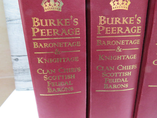 Burke's Peerage Baronetage & Knightage Clan Chiefs Scottish Feudal Barons 107th Edition 2003 Volume 1-3