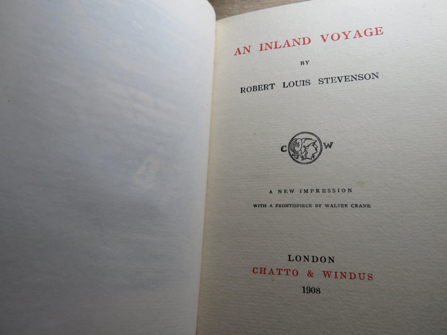 An Inland Voyage By Robert Louis Stevenson 1908
