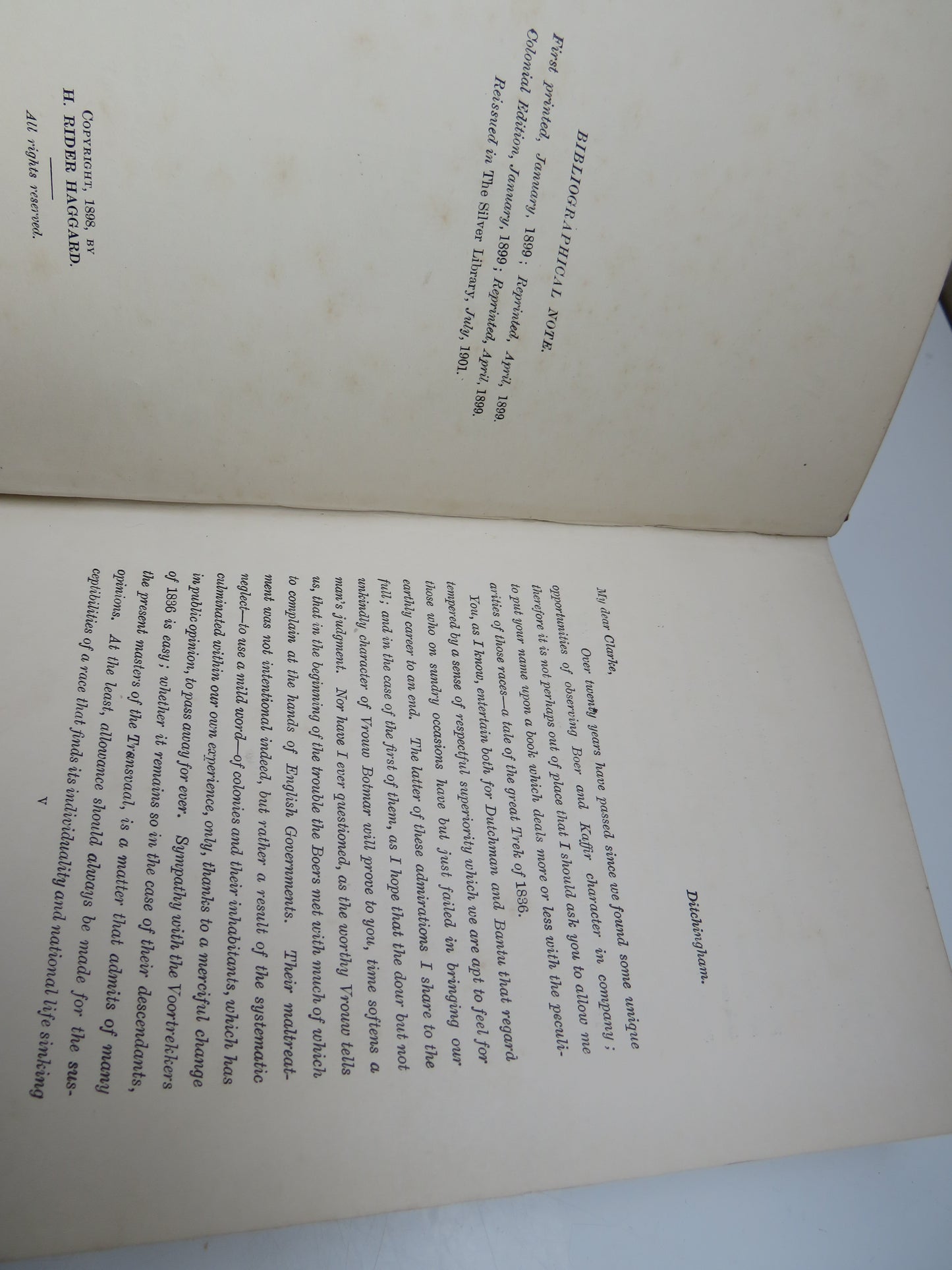 Swallow A Tale of the Great Trek By H.Rider Haggard 1901