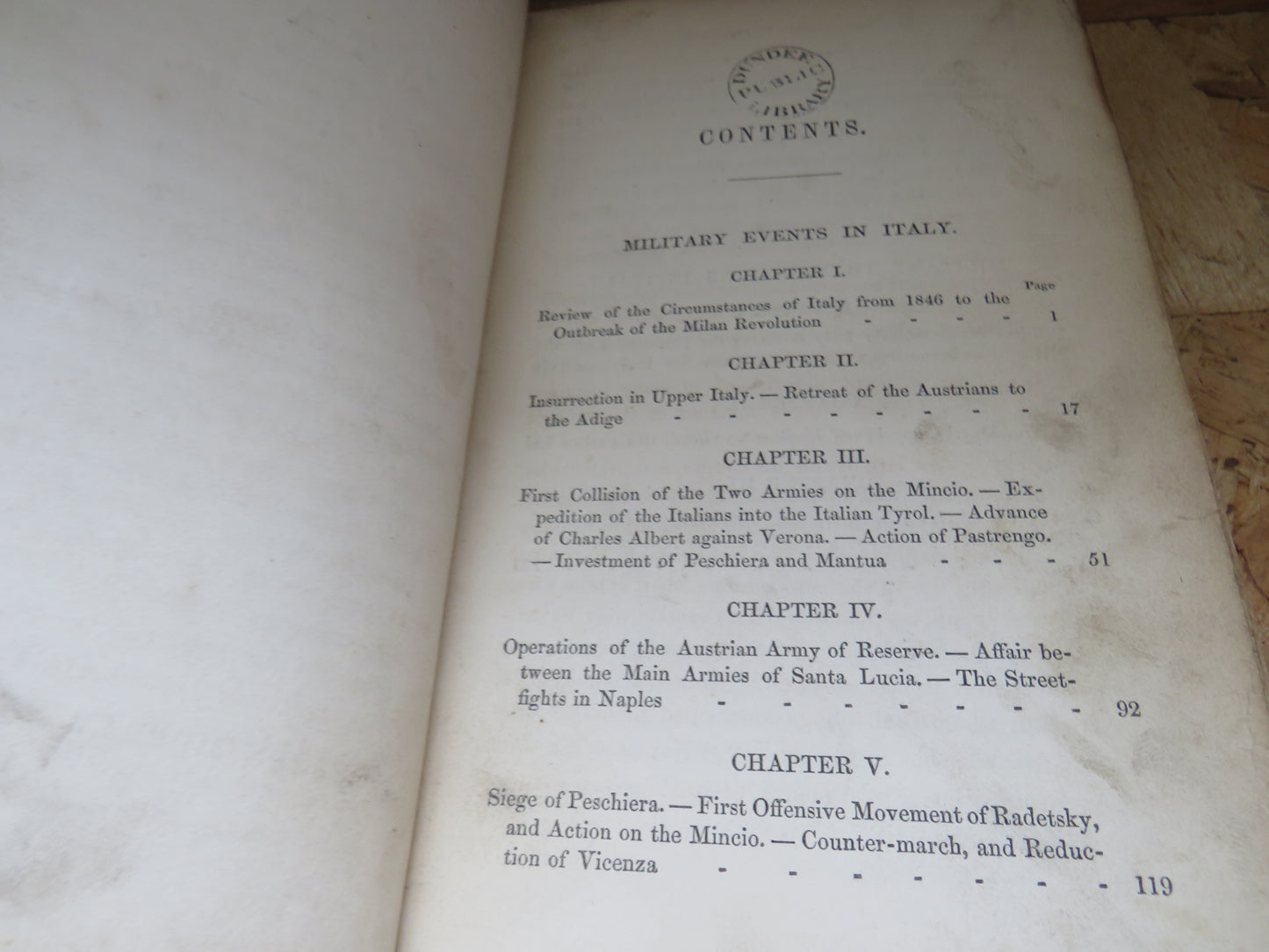 Military Events In Italy 1848-1849 By The Earl of Ellesmere 1851
