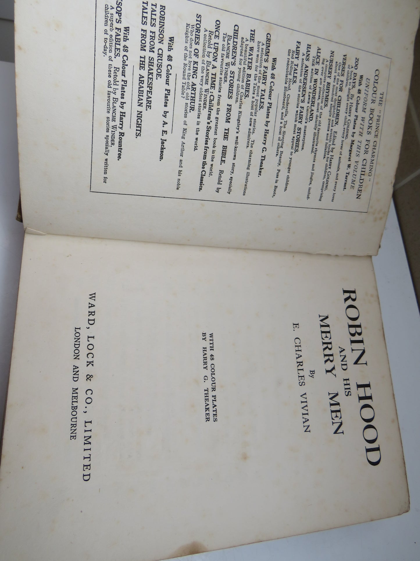 Robin Hood and His Merry Men By E. Charles Vivian