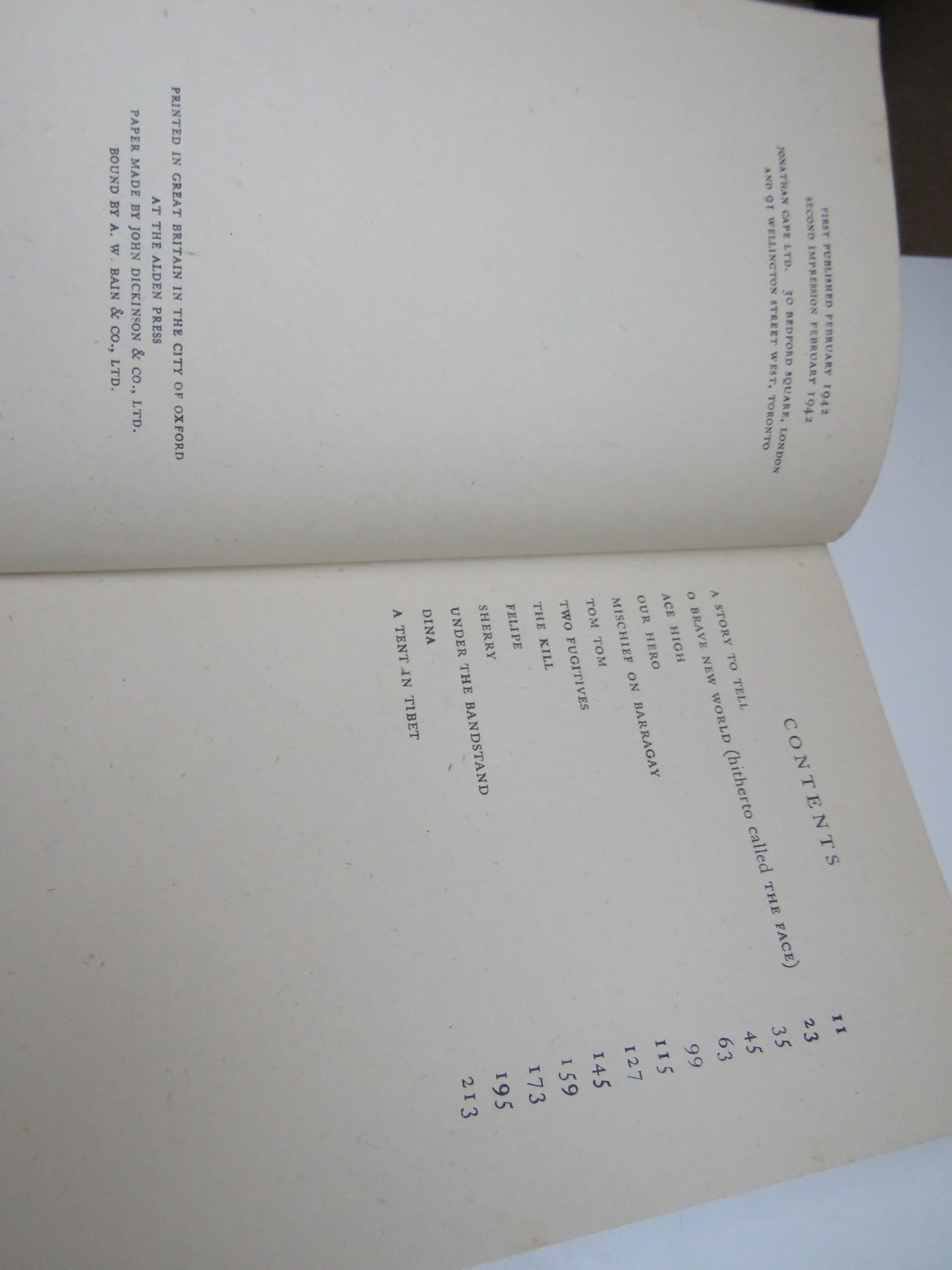 A Story To Tell And Other Tales By Peter Fleming 1942 2nd Impression