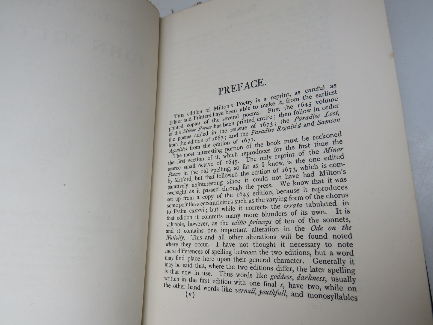 The Complete Poetical Works of John Milton Edited After The Original Texts By H.C. Beeching 1913
