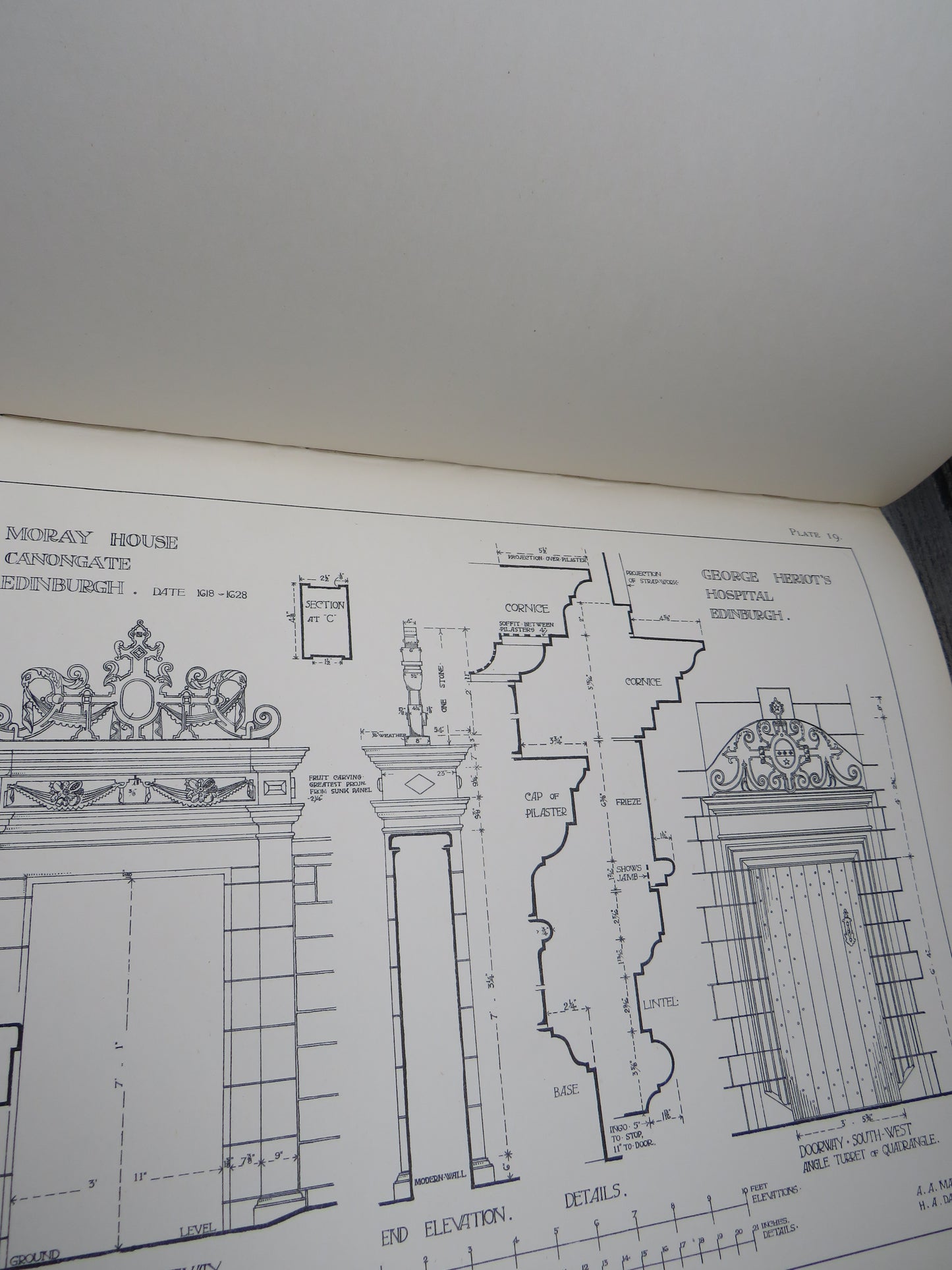 Details Of Scottish Domestic Architecture A Series of Selected Examples From The Sixteenth and Seventeenth Centuries of Stonework, Woodwork Furniture, Plasterwork & Metalwork 1922