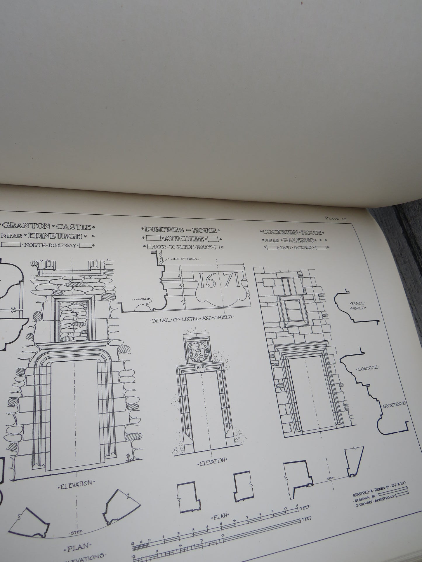 Details Of Scottish Domestic Architecture A Series of Selected Examples From The Sixteenth and Seventeenth Centuries of Stonework, Woodwork Furniture, Plasterwork & Metalwork 1922