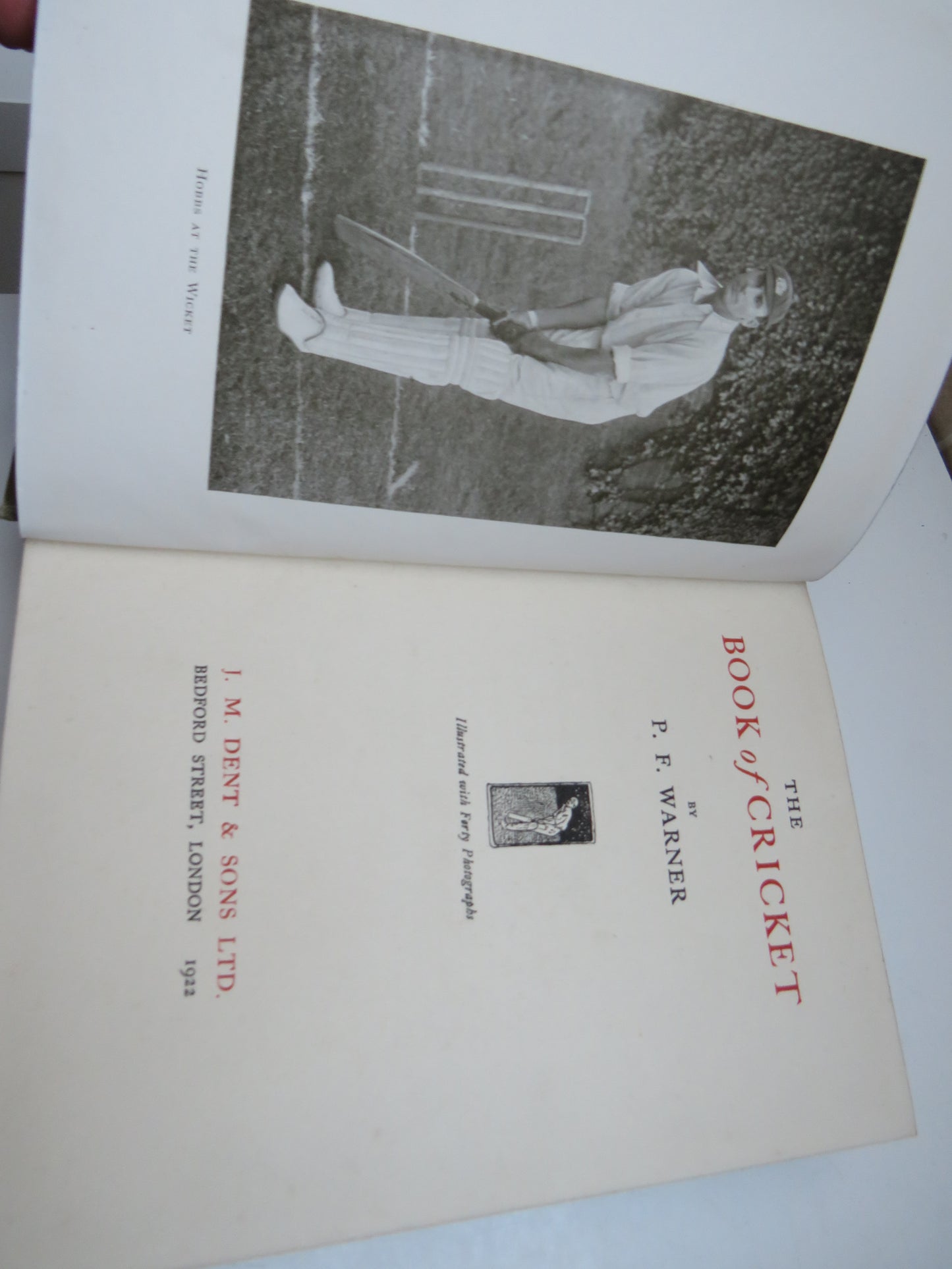 The Book of Cricket By P. F. Warner 1922