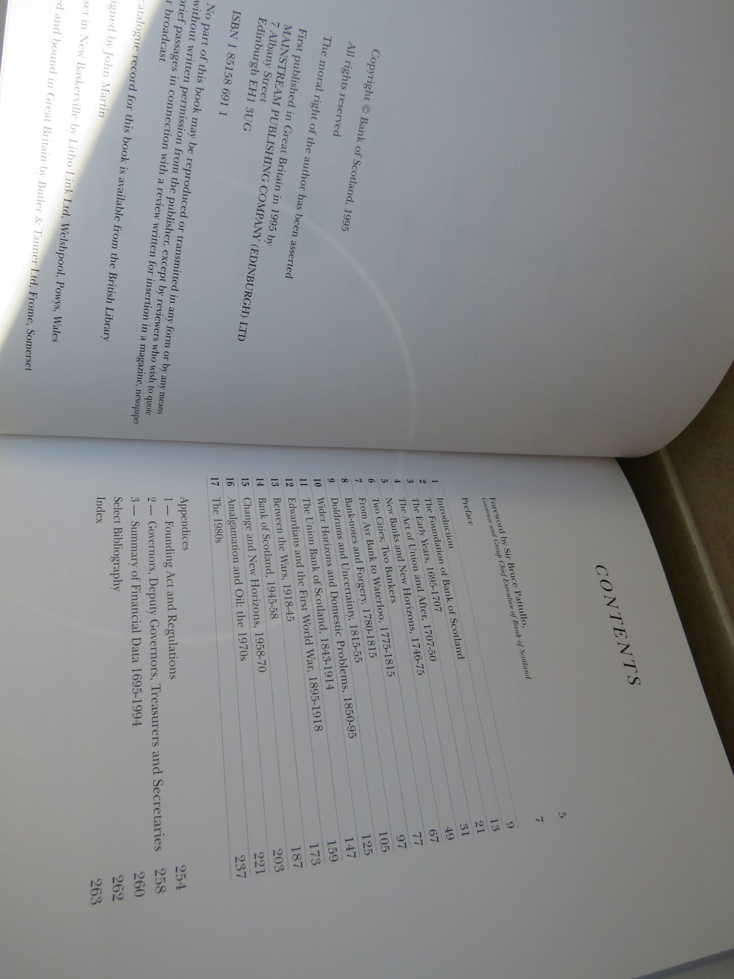 Vintage Book - Bank Of Scotland 1695-1995 A Very Singular Institution By Alan Cameron 1995