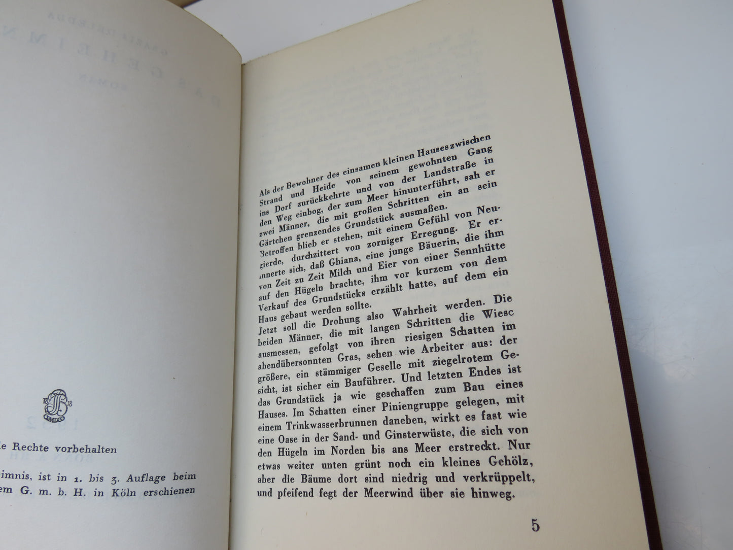 Das Geheimnis Roman By Grazia Deledda 1932 German Book