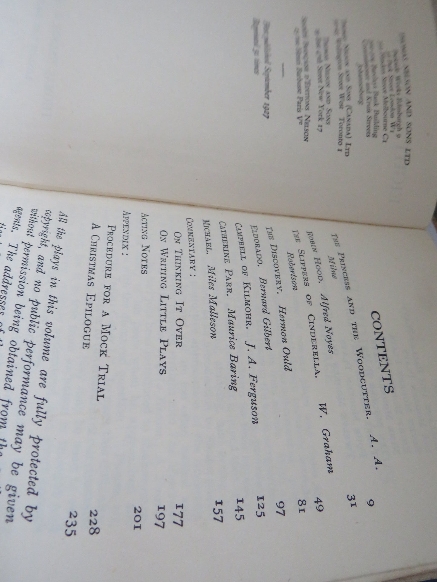Eight Modern Plays Selected and Edited By John Hampden
