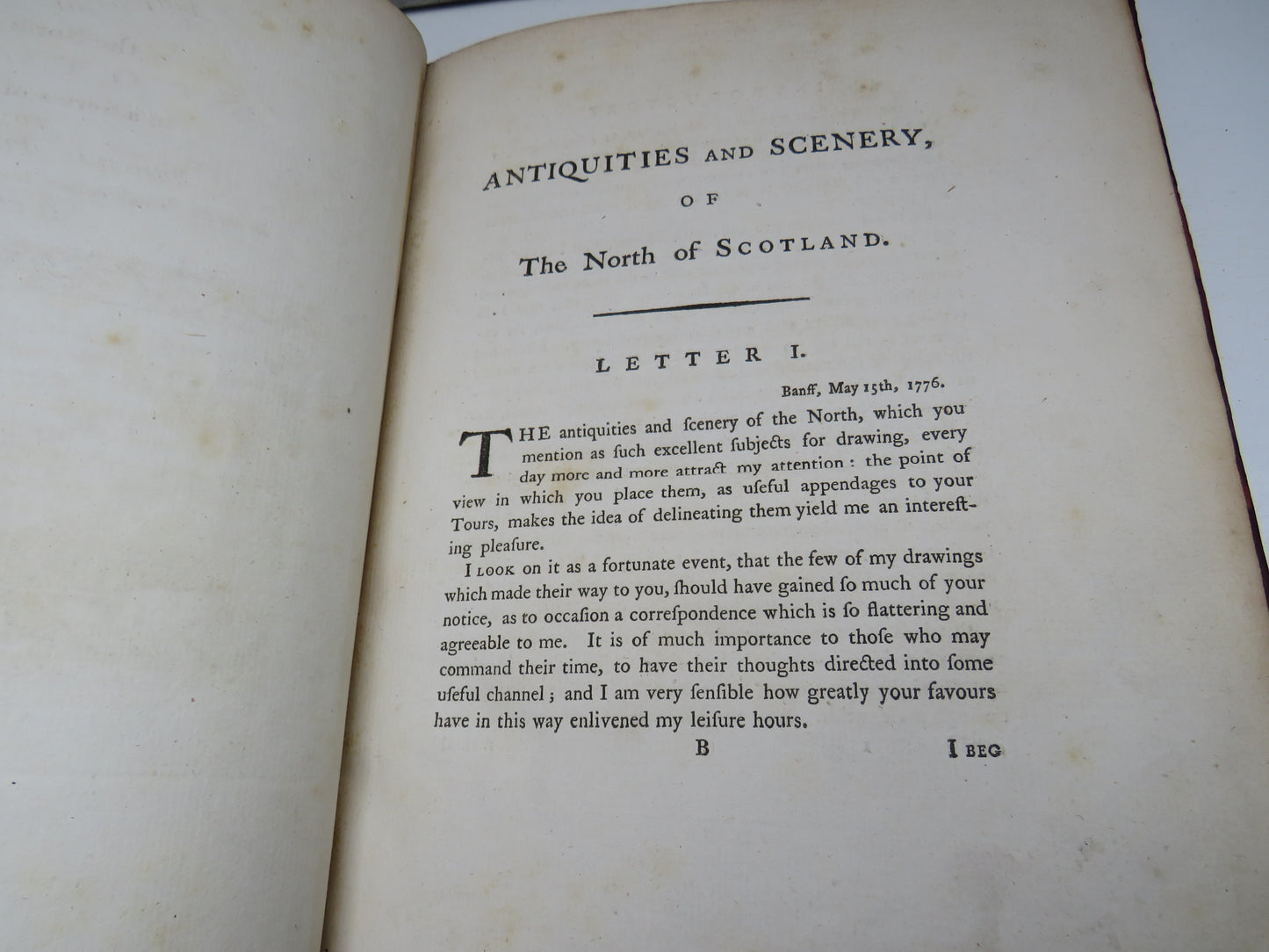 Antiquities & Scenery of The North of Scotland In A Series of Letters To Thomas Pennant Esq By The Rev Charles Cordiner 1780