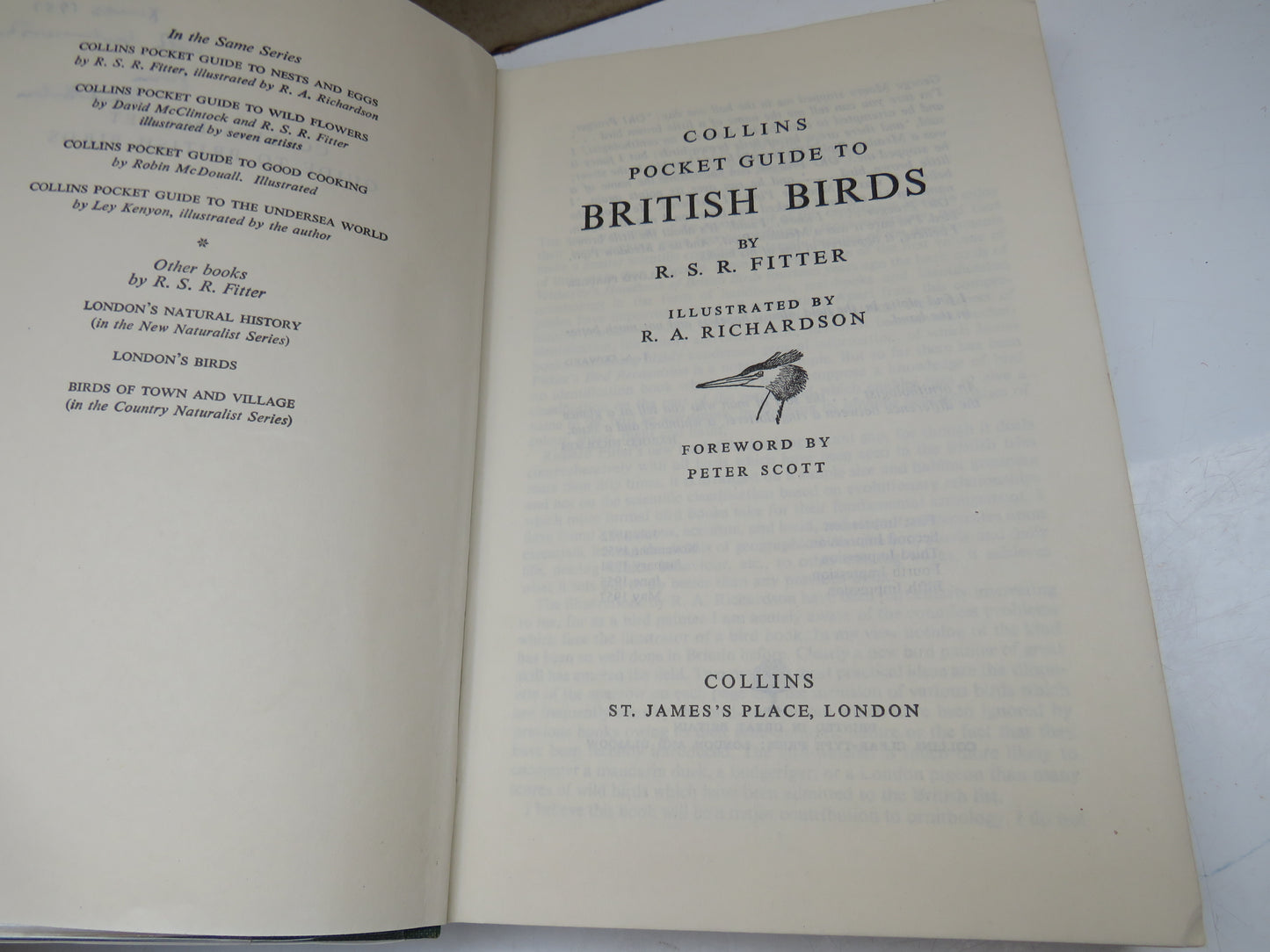 Collins Pocket Guide To British Birds By R.S.R. Fitter
