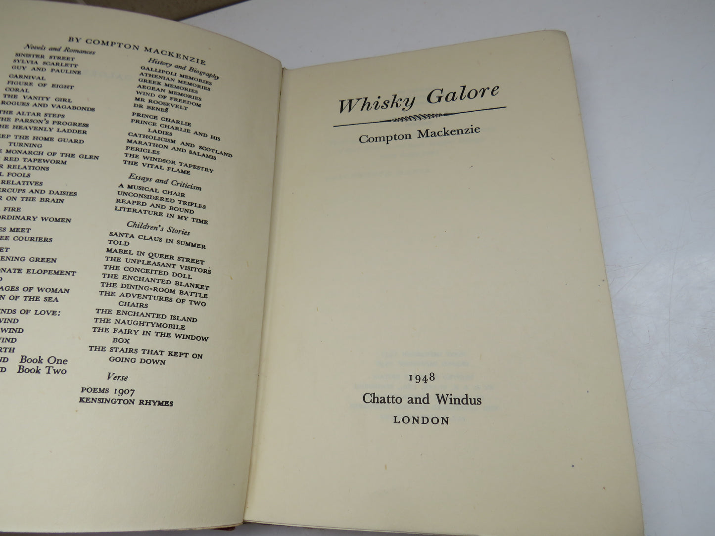 Whisky Galore By Compton Mackenzie 1948 2nd Impression