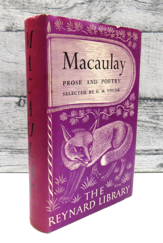 Macaulay Prose and Poetry, selected by G. M. Young, 1952, Vintage Poetry Book