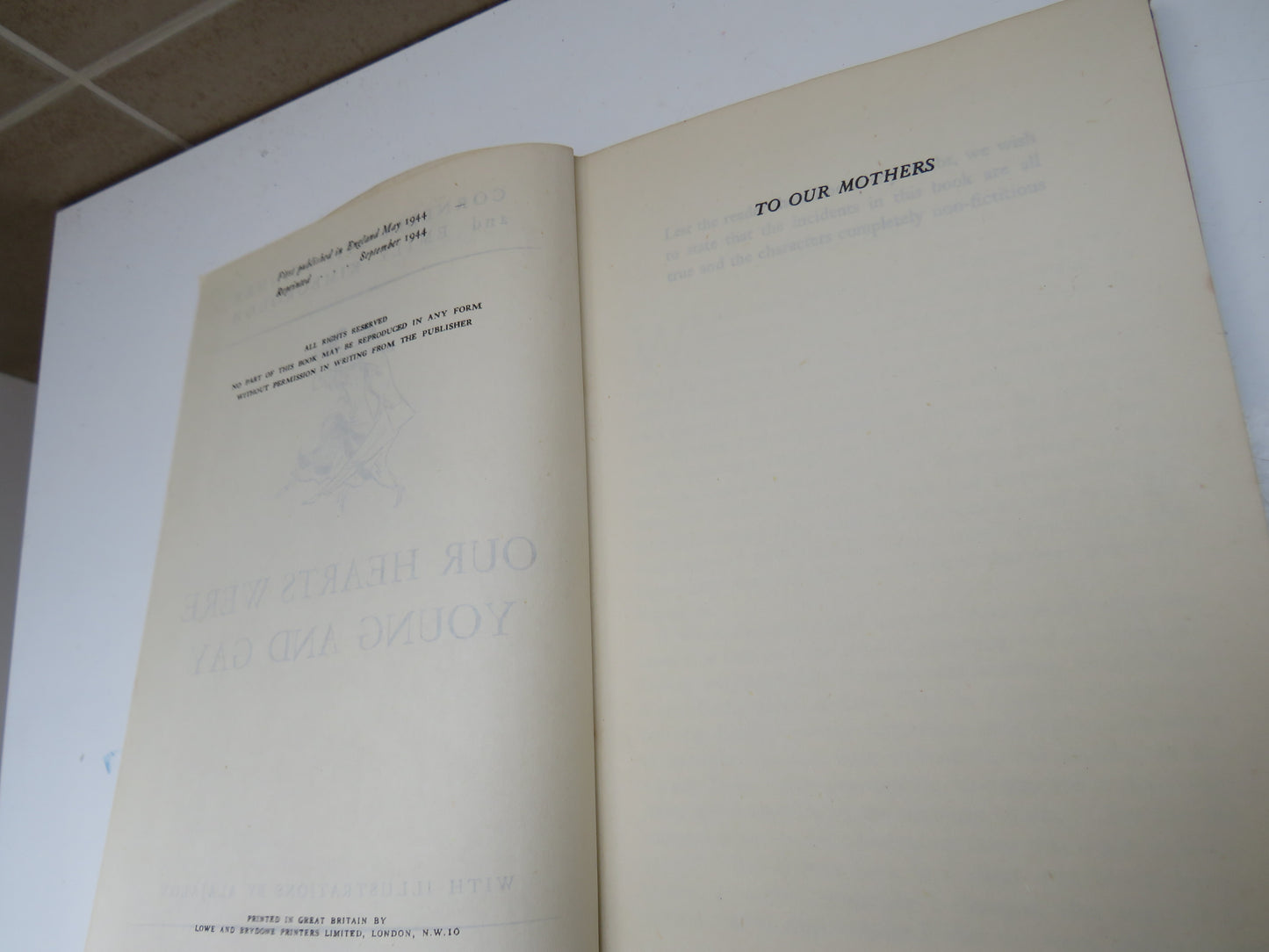 Our Hearts Were Young and Gay By Cornelia Otis Skinner and Emily Kimborough 1944