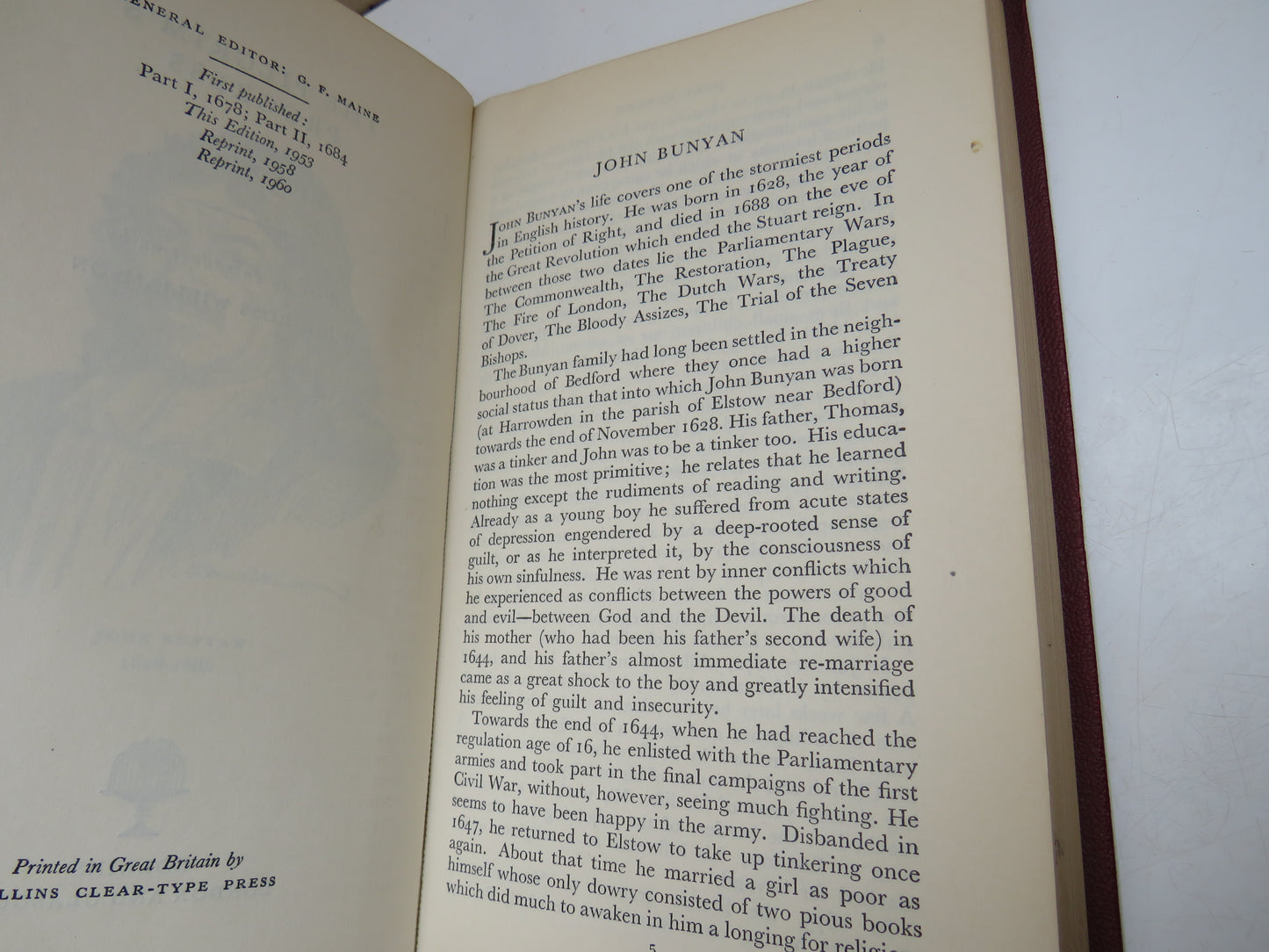 The Pilgrim's Progress By John Bunyan With An Introduction By Hugh Ross Williamson 1960