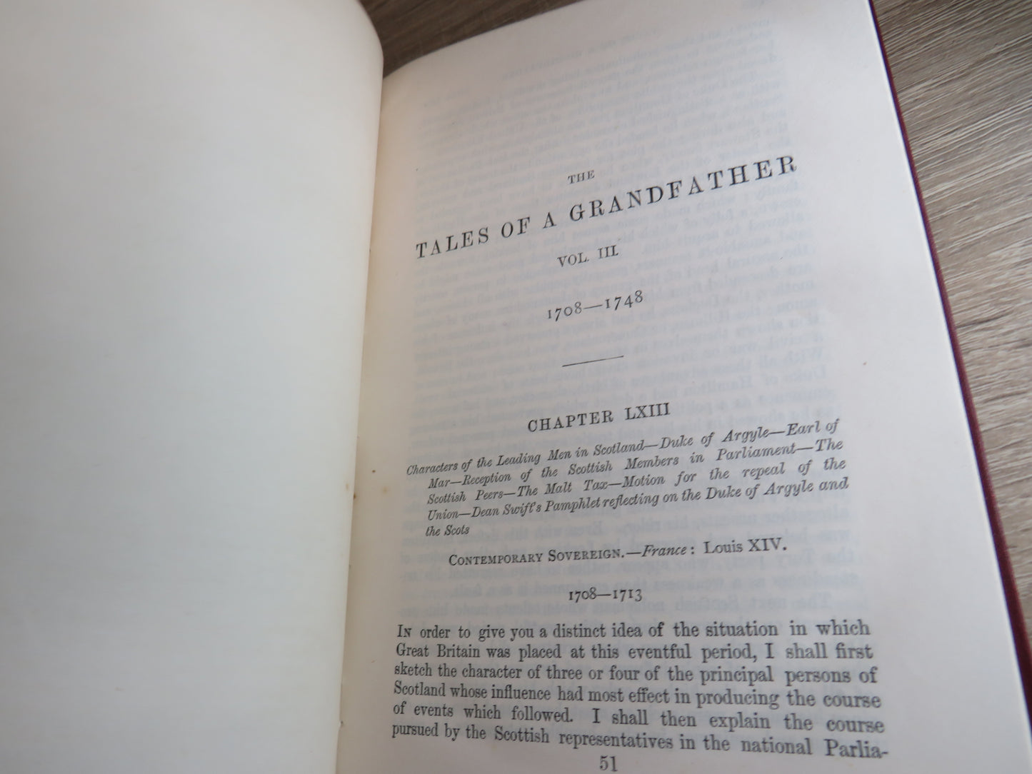The Tales of a Grandfather Being The History of Scotland From The Earliest Period To The Close of the Rebellion 1745-46 By Sir Walter Scott Vol III 1888