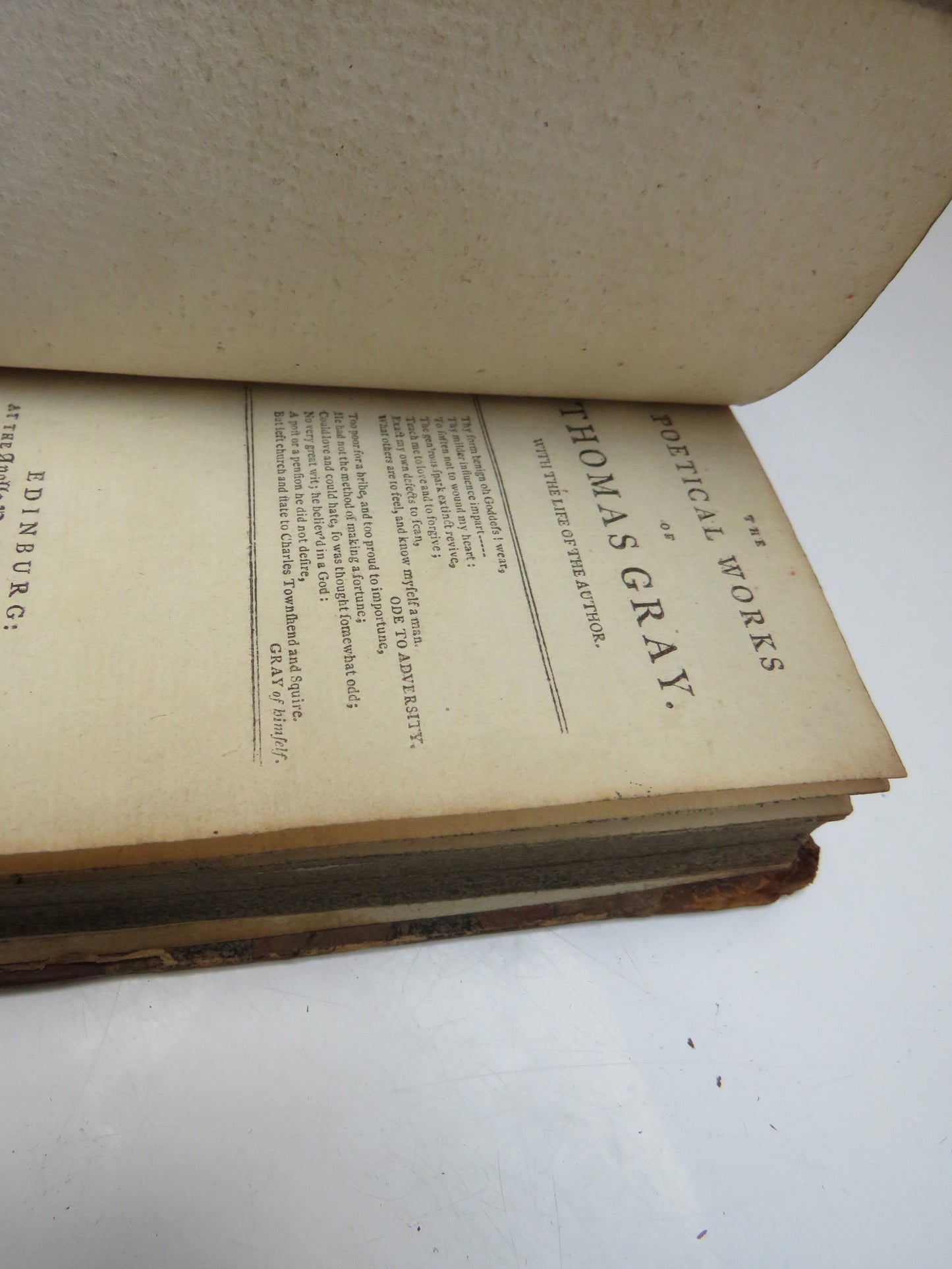 The Poetical Works of Thomas Gray, Gilbert West & Nicholas Rowe 1781 - 1782 -Bell's Edition